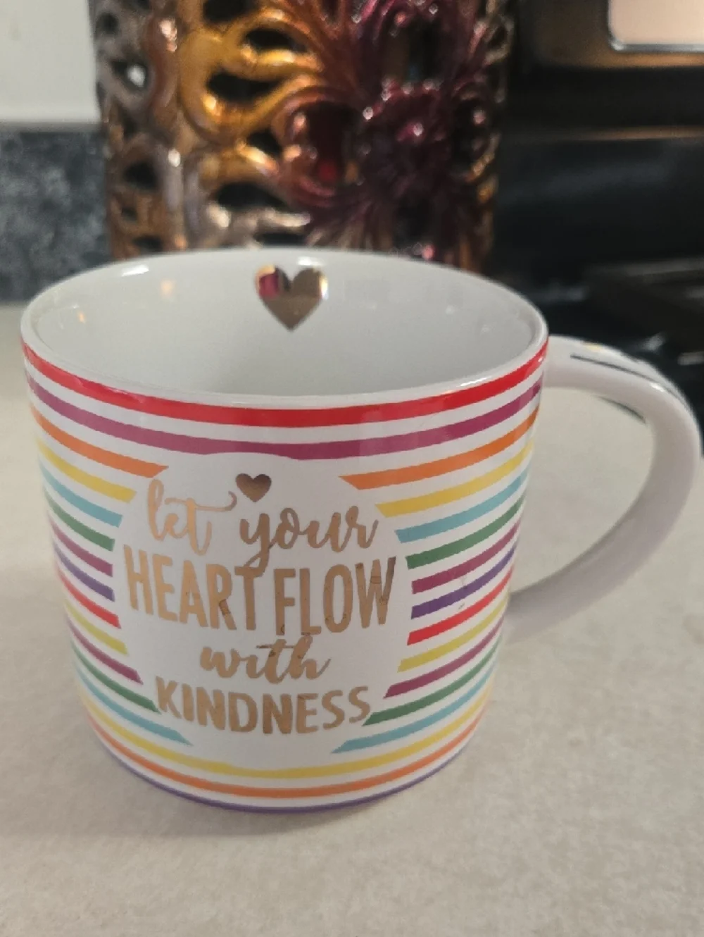 🧁Rainbow Striped Ceramic Mug - 